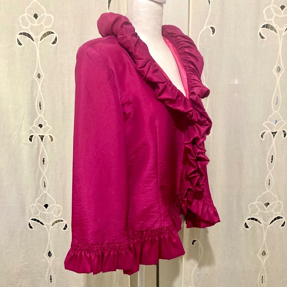 Regal, Rarities, Pink, Ruffled, Jacket, Size L - Picture 1 of 6